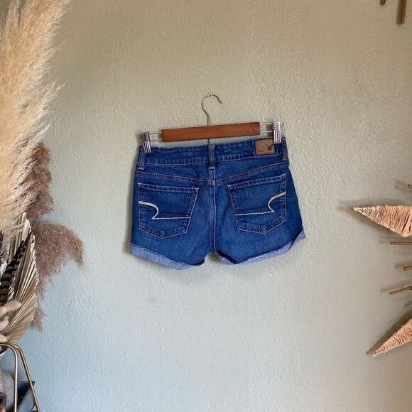 American Eagle Outfitters stretch denim shorts 00 - Picture 2 of 7